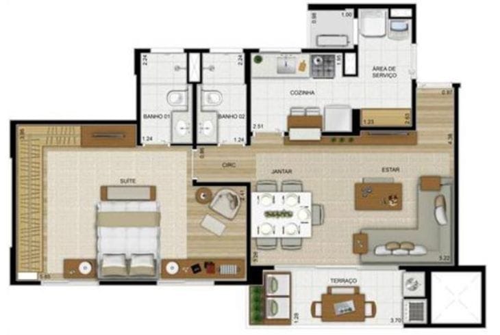 Apartamento, 2 quartos, 77 m² - Foto 42