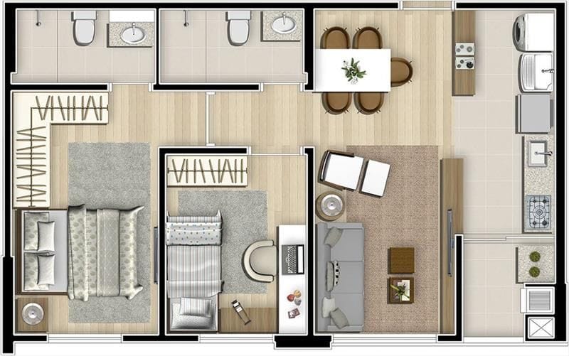 Apartamento, 3 quartos, 67 m² - Foto 29