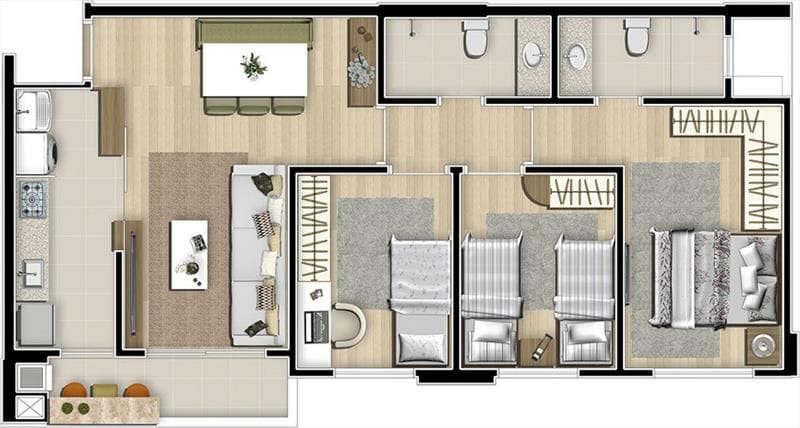 Apartamento, 3 quartos, 67 m² - Foto 28