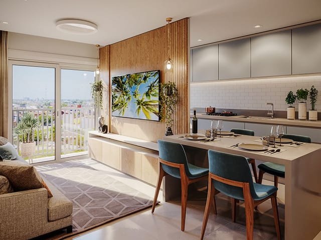 Condomínio do Apartamento - Em construção: Apartamento no Vitta Gardens Club, São Gonçalo, Pelotas. 2 quartos, lazer completo no condomínio. Aproveite! | UP Imóveis