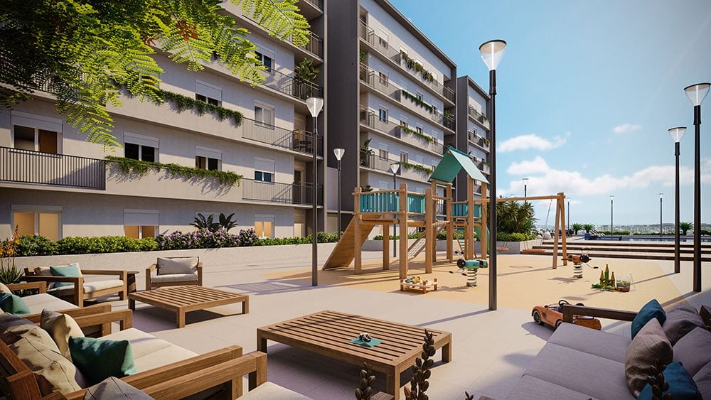 Apartamento à venda no condomínio Acqua+ Beach Cassino, RS. Área comum: 74 m², privativa: 50,44 m², 2 dormitórios, sala, vaga. Com cozinha, sacada, sala