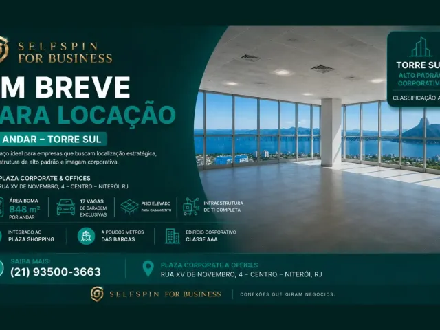 Foto do Andar corporativo - PLAZA CORPORATE & OFFICES | 7º ANDAR INTEIRO PARA LOCAÇÃO | SelfSpin