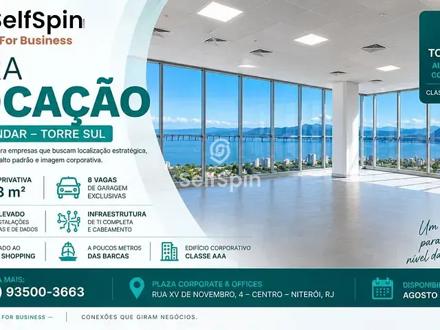 Andar corporativo para alugar, no bairro Centro em Niterói