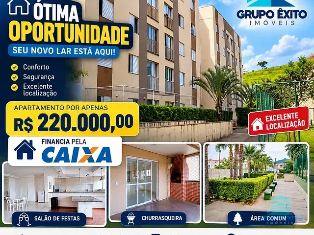 Apartamento 2 quartos e 1 banheiro, à venda, no bairro Jardim do Divino em São Paulo