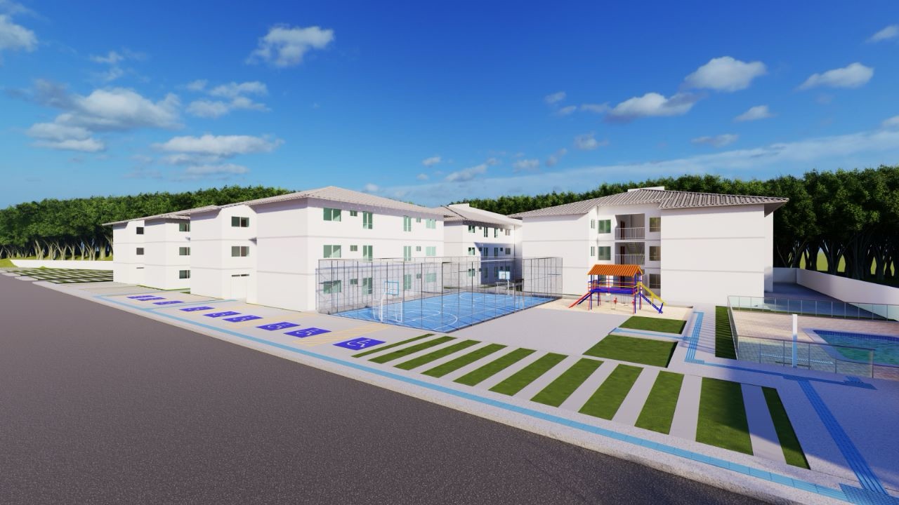 Perspectiva do Apartamento - Apartmento de 2 quartos pelo minha casa minha vida até 100% financiado, descontos que chega até R$106mil. | Conectalar imóveis