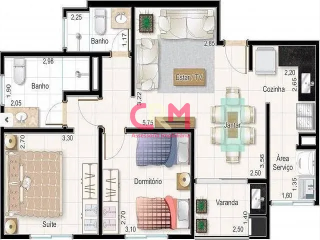 Apartamento 2 quartos e 2 banheiros, à venda, no bairro Vila Higia em Araraquara