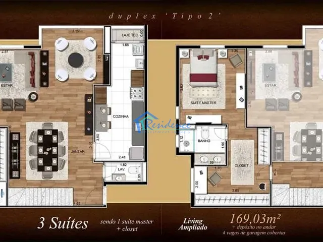 Apartamento com 169m² 3 quartos e 4 banheiros, à venda, no bairro Vila Almeida em Indaiatuba