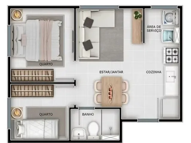 Apartamento 2 quartos e 1 banheiro, à venda, no bairro Vila Mirante em São Paulo