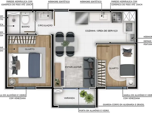 Apartamento 2 quartos e 1 banheiro, à venda, no bairro Vila Mirante em São Paulo