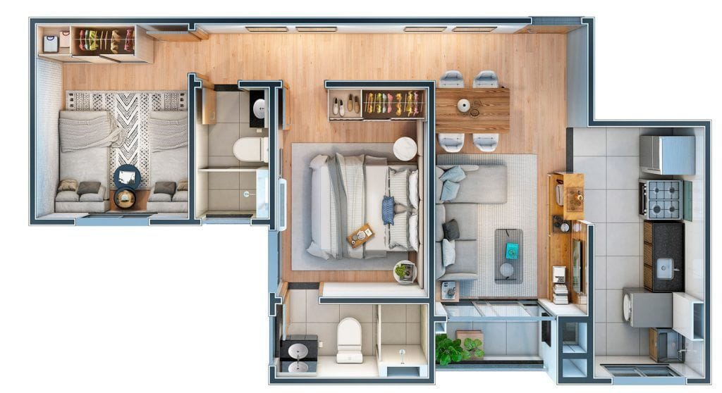Apartamento, 2 quartos, 55 m² - Foto 7