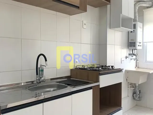 Apartamento com 55m² 2 quartos e 1 banheiro, para alugar, no bairro Vila Mogilar em Mogi das Cruzes