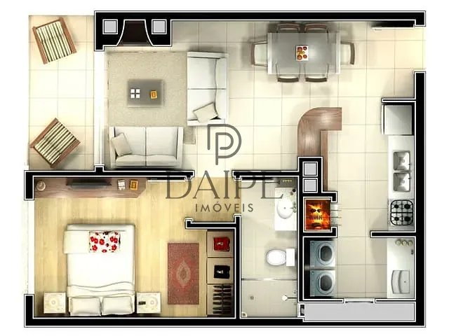 Apartamento com 84m² 1 quarto e 1 banheiro, à venda, no bairro Bavária em Gramado