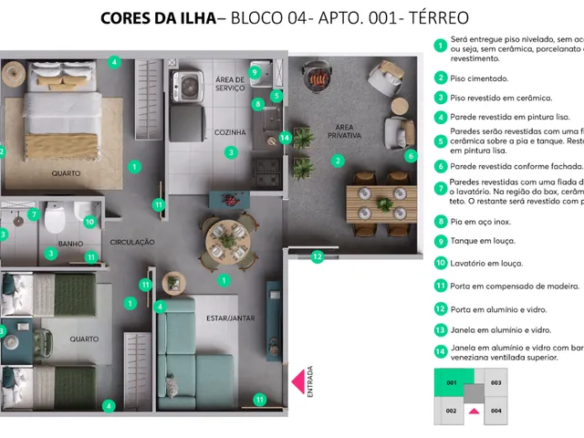 Apartamento 2 quartos e 1 banheiro, à venda, no bairro Loteamento Residencial Novo Mundo em Campinas