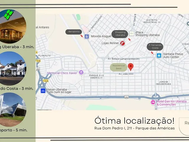 Apartamento 2 quartos e 2 banheiros, à venda, no bairro Parque das Américas em Uberaba