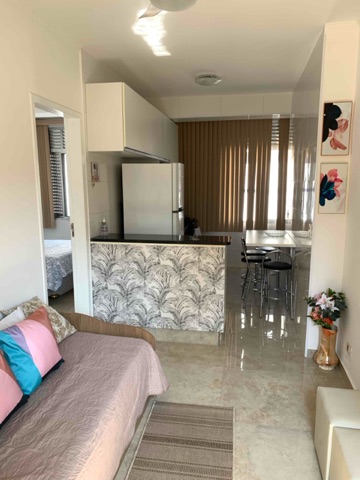Apartamento 1 quarto e 1 banheiro, para alugar, no bairro Canto do Forte em Praia Grande