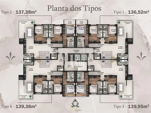 Apartamento com 13837m² 3 quartos e 3 banheiros, à venda, no bairro centro em Tijucas