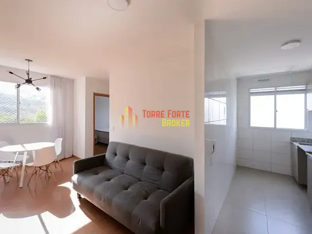 Apartamento com 46m² 2 quartos e 1 banheiro, para alugar, no bairro Cabral em Contagem