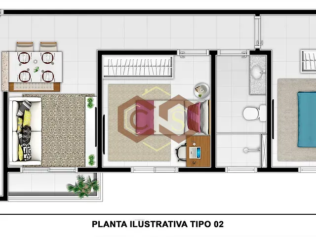 Apartamento 2 quartos e 1 banheiro, à venda ou para alugar, no bairro Jardim Casablanca em Indaiatuba