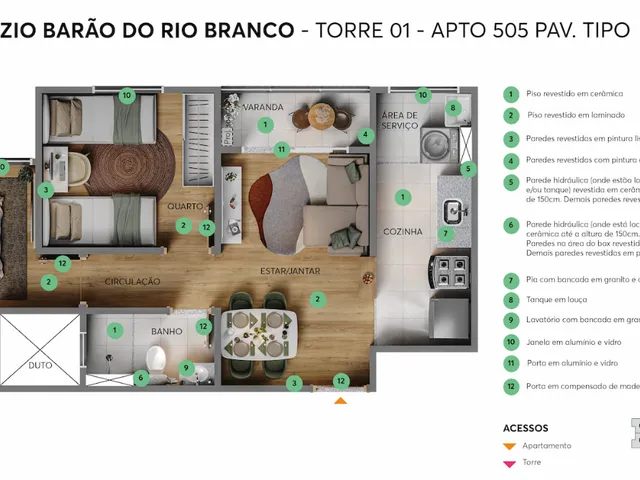Apartamento 2 quartos e 1 banheiro, à venda, no bairro Alphaville II em Salvador