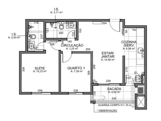 Apartamento com 60m², à venda, no bairro Tingui em Curitiba