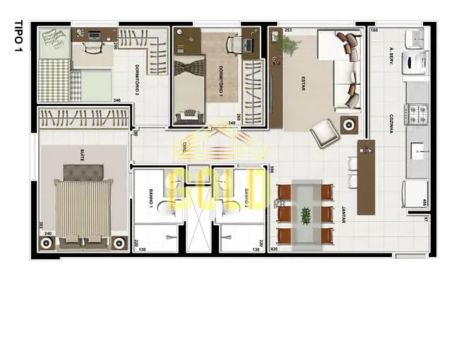Apartamento com 117m² 3 quartos e 2 banheiros, à venda, no bairro Vila Brasil em Londrina