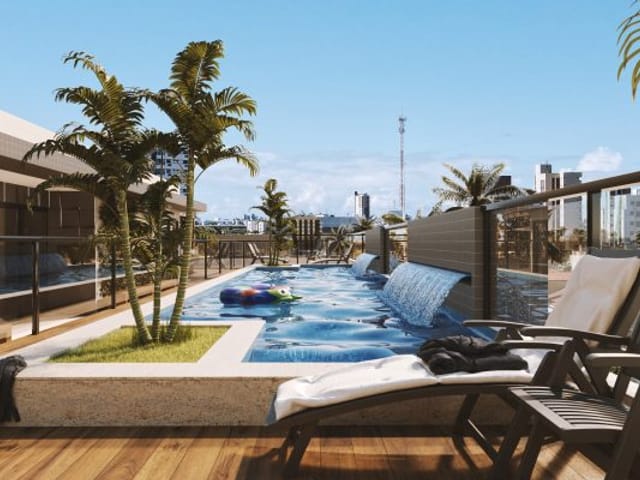 Apartamento com 26m² 1 quarto e 1 banheiro, à venda, no bairro Intermares em Cabedelo