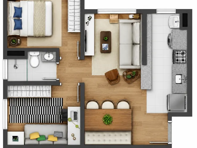 Apartamento 2 quartos e 1 banheiro, à venda, no bairro Jardim Boa Vista (Zona Oeste) em São Paulo