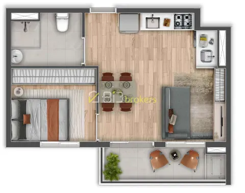 Apartamento, 1 quarto, 38 m² - Foto 14
