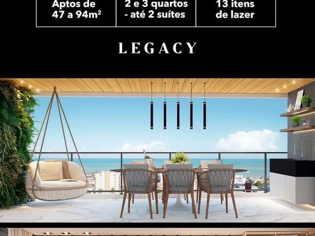 Apartamento com 75m² 2 quartos e 2 banheiros, à venda, no bairro Tambaú em João Pessoa