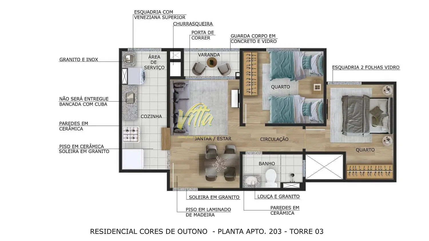 Apartamento, 2 quartos, 44 m² - Foto 8