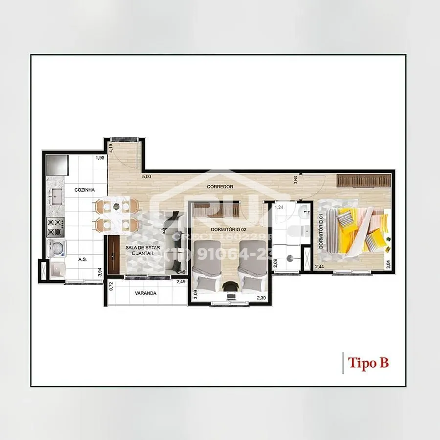 Apartamento, 2 quartos, 55 m² - Foto 19