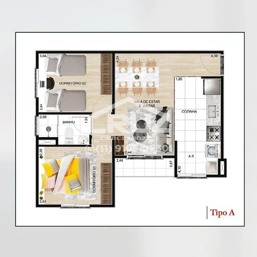 Apartamento, 2 quartos, 55 m² - Foto 18