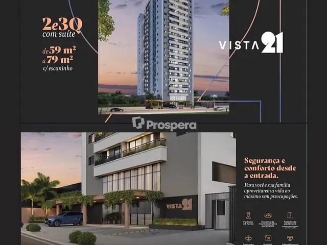 Apartamento com 71m² 2 quartos e 2 banheiros, à venda, no bairro Jardim Alexandrina em Anápolis