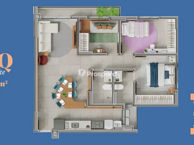 Apartamento com 71m² 2 quartos e 2 banheiros, à venda, no bairro Jardim Alexandrina em Anápolis