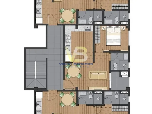 Apartamento com 68m² 2 quartos e 2 banheiros, à venda, no bairro Jardim Claudia em Pinhais