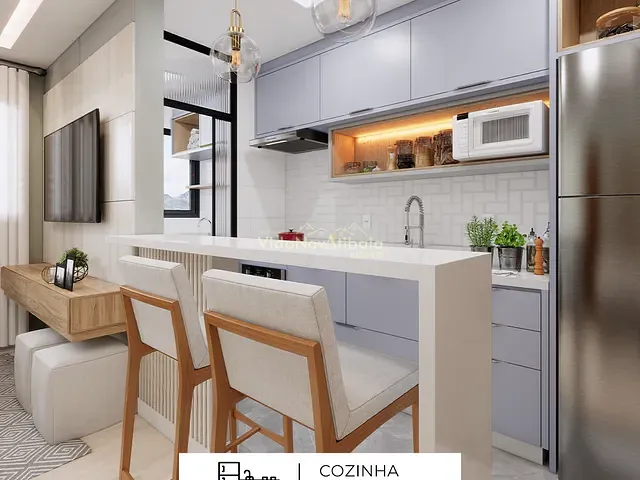 Apartamento 1 quarto e 2 banheiros, à venda, no bairro Alvinópolis em Atibaia