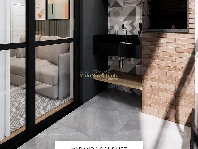 Apartamento 1 quarto e 2 banheiros, à venda, no bairro Alvinópolis em Atibaia