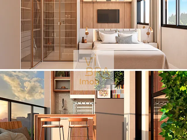 Apartamento 2 quartos e 2 banheiros, à venda, no bairro Água Verde em Curitiba