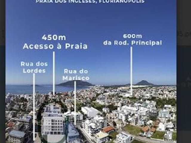 Apartamento com 60m² 1 quarto e 1 banheiro, à venda, no bairro Ingleses Centro em Florianópolis