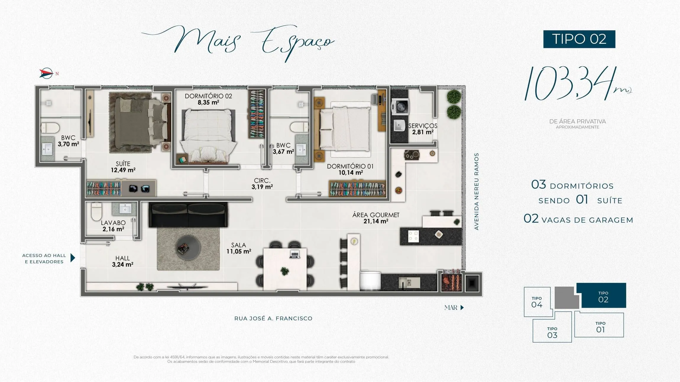 Apartamento, 3 quartos, 103 m² - Foto 19