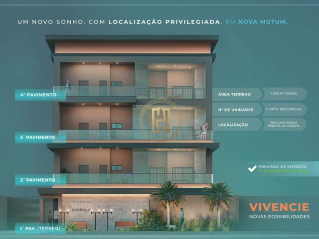 Apartamento com 87m² 3 quartos e 2 banheiros, à venda, no bairro Jardim das Orquídeas em Nova Mutum