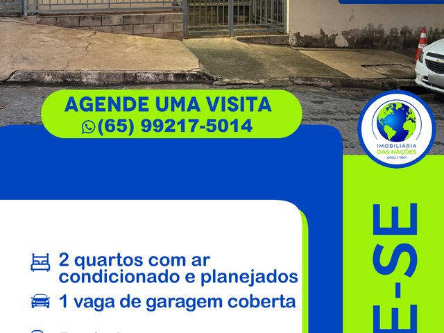Apartamento com 47m² 2 quartos e 1 banheiro, à venda, no bairro Parque Residencial das Nações Indígenas em Cuiabá