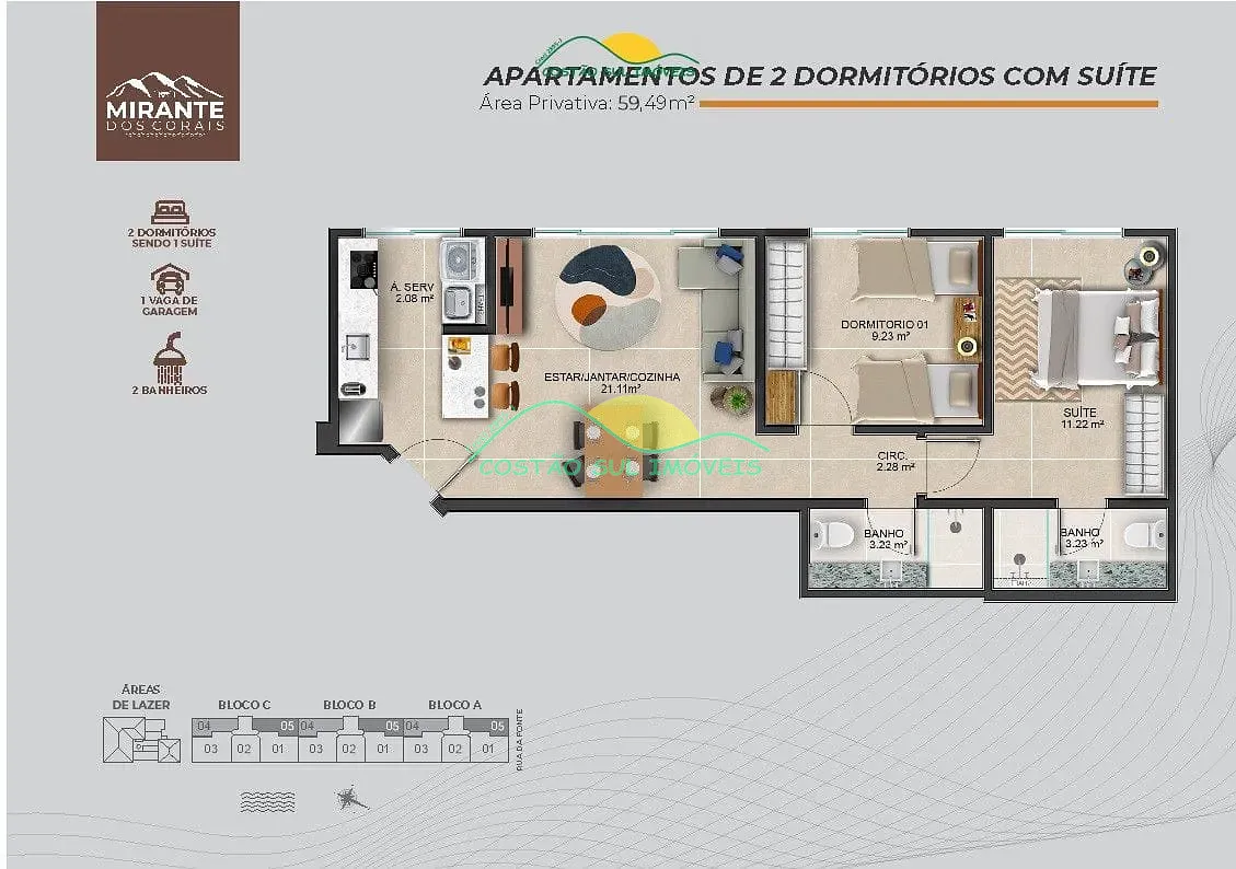 Apartamento, 2 quartos, 59 m² - Foto 19