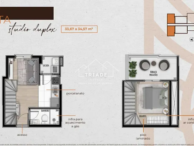Apartamento 2 quartos e 1 banheiro, à venda, no bairro Bairro Alto em Curitiba