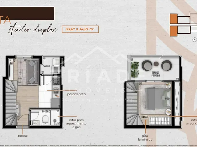 Apartamento 2 quartos e 1 banheiro, à venda, no bairro Bairro Alto em Curitiba