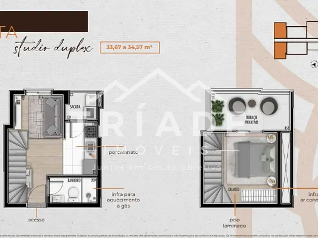 Apartamento 2 quartos e 1 banheiro, à venda, no bairro Bairro Alto em Curitiba