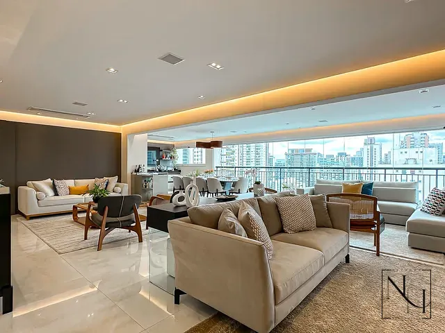 Apartamento com 213m² 3 quartos e 5 banheiros, à venda, no bairro Brooklin em São Paulo