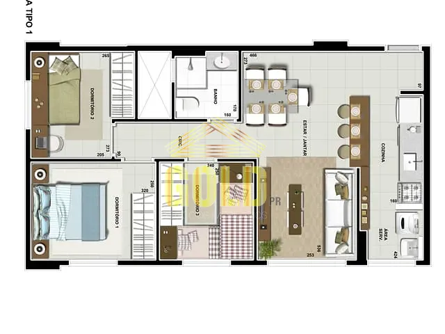 Apartamento com 111m² 3 quartos e 1 banheiro, à venda, no bairro Champagnat em Londrina