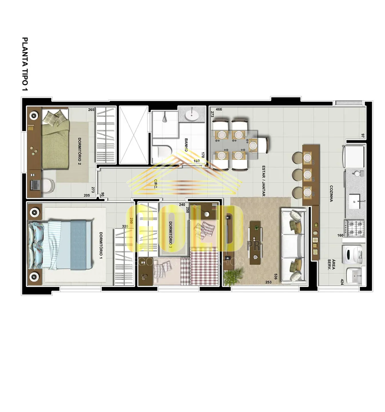 Apartamento, 3 quartos, 57 m² - Foto 4