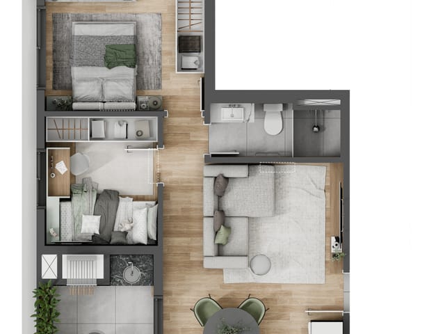 Apartamento com 70m² 2 quartos e 2 banheiros, à venda, no bairro Vila Izabel em Curitiba